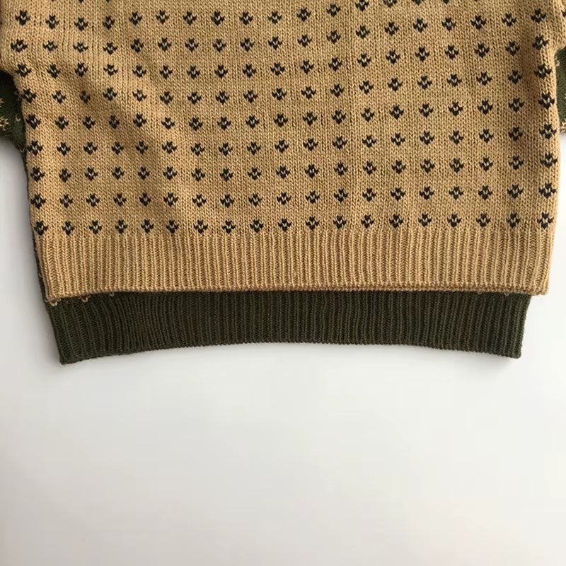 Autumn Kids Clothes Boys Sweaters Brief Style Girls Pullover Floral Sweaters